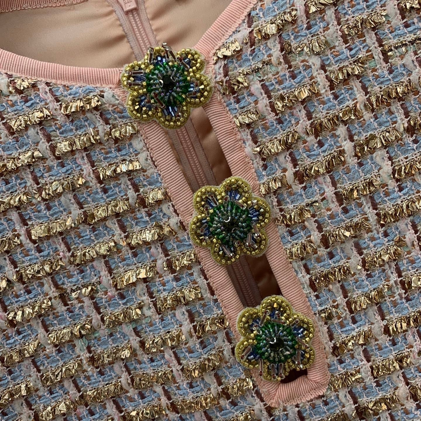 Chanel style short-sleeved dress