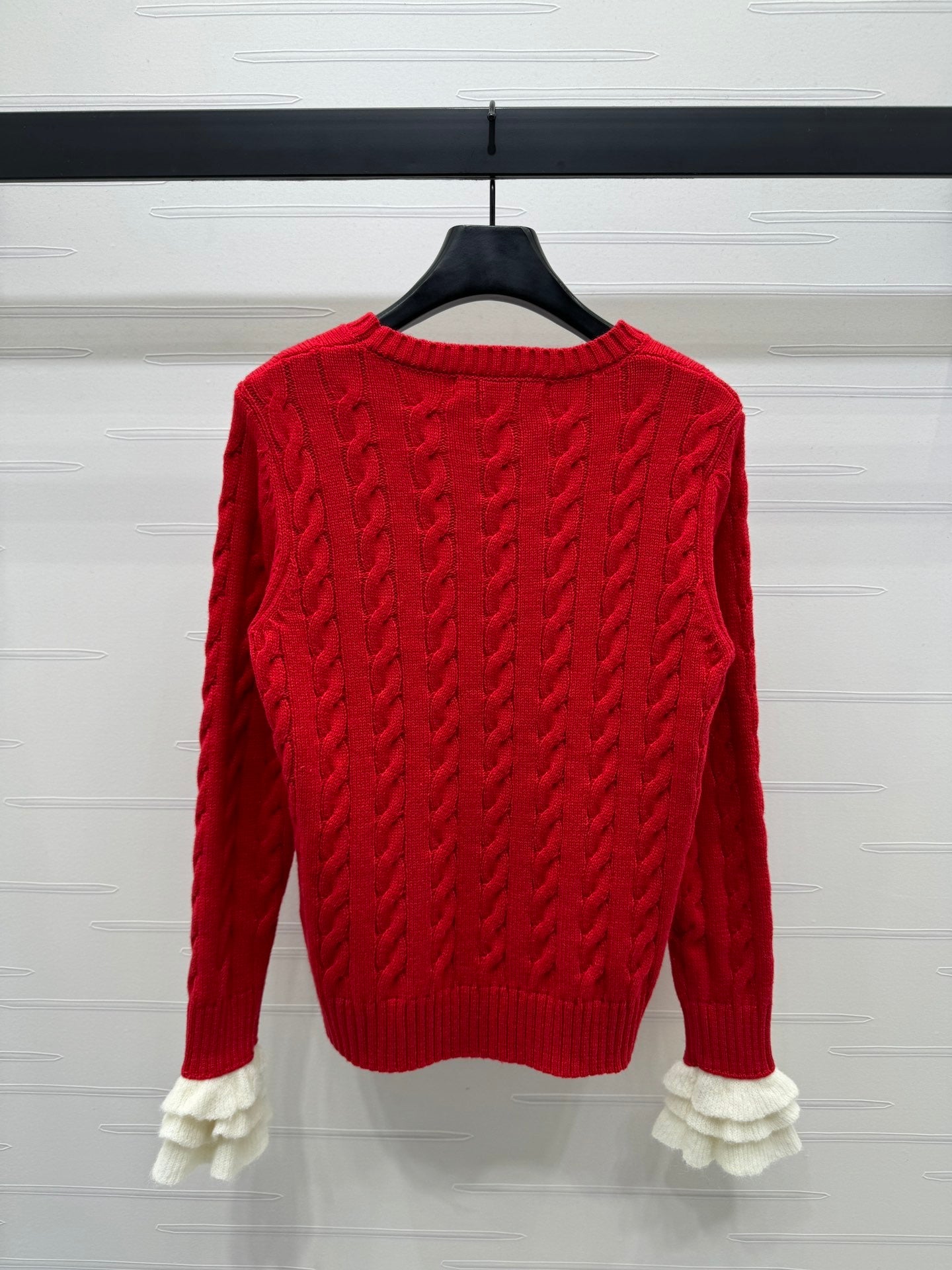 Cable-knit pullover sweater