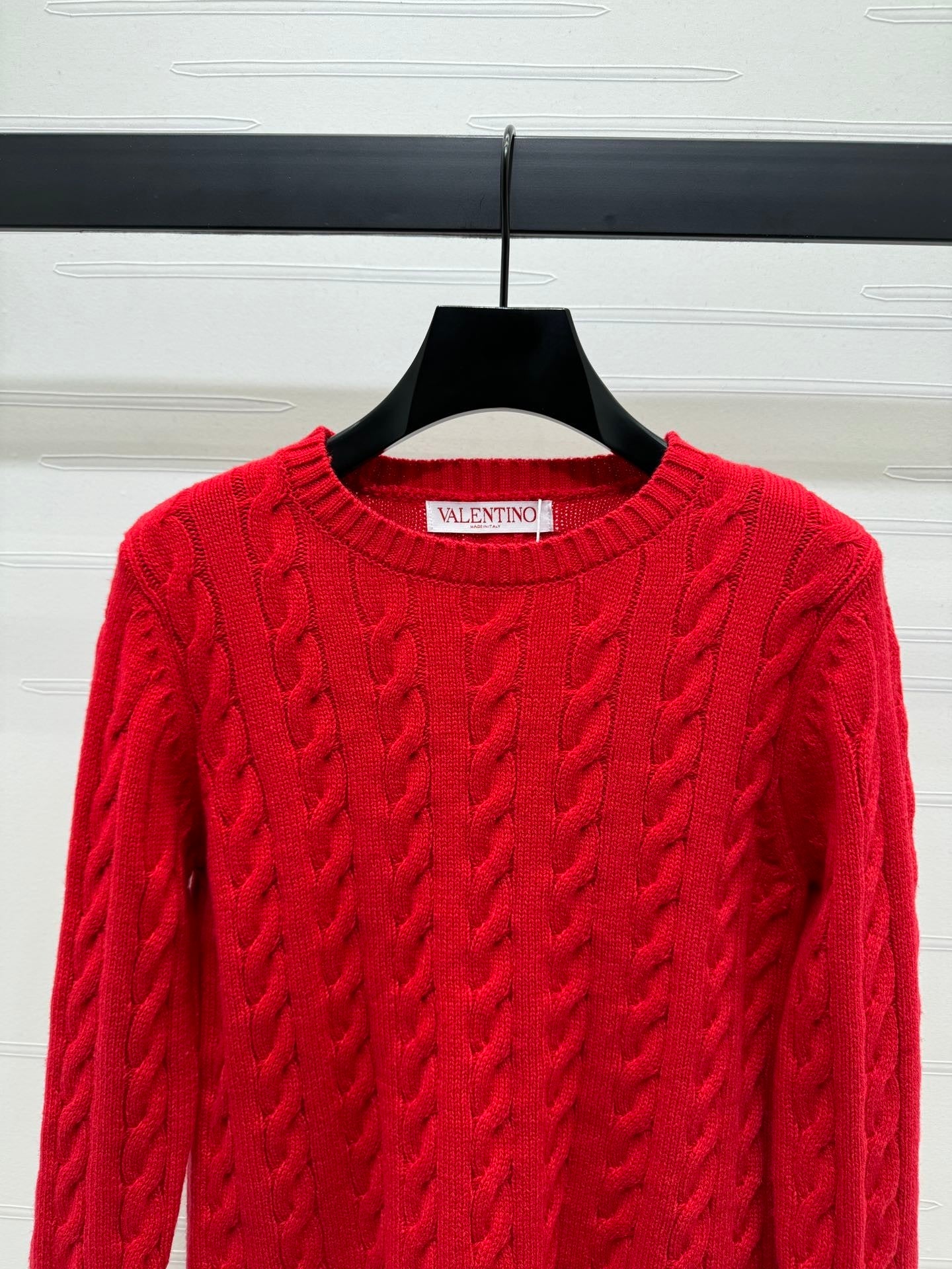 Cable-knit pullover sweater